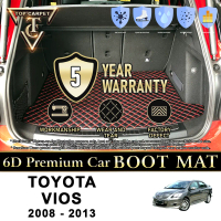 Top Carpet TOYOTA VIOS ( 2008 - 2013 ) Car Boot Mat PU Leather Cargo Mat Trunk Carpet Boot Liner Tra