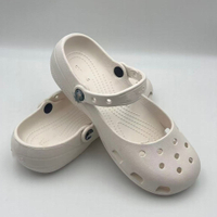 crocs2026 New summer ballet shoes perforated shoes hollow nurse shoes womens sandals flat-soled soft