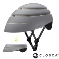 西班牙CLOSCA克羅斯卡 LOOP 單車/滑板/滑板車/電動車用折疊安全帽-灰/黑