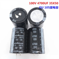 （1pcs）100V4700UF 35X50 Nichico electrolytic capacitor 4700UF 100V 35 * 50 105 degrees