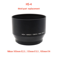 For Nikon 105m f/2.5 ,135mm f/3.5 ,105mm f/4 , replacement for HS-4 , screw-in 52mm Metal Lens Hood