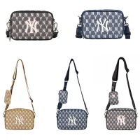 [MLB KOREA] MLB Denim Camera Bag Yankees NY Full Embroidery Small Square Bag Men's and Women's Couple's  Messenger Bag㏇0303