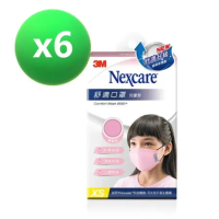 【快速到貨 6盒組】3M Nexcare 舒適口罩升級版 兒童女用 粉紅色