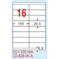 【龍德】LD-828(直角) 雷射、影印專用標籤-紅銅板 35x105mm 20大張/包