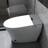 110V/220V fully automatic luxury modern design electronic electric bidet siphonic flush black intelligent smart wc toilet