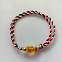 LOVE SATU KRISTAL Gelang Tridatu Tibet Khas Bali Aura Keberuntungan Pembawa Hoki Aura Kebahagiaan Ma
