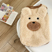 Cute Dog Jacket Plush Teddy Bear Sweater Winter Puppy Clothes Cotton Clothes Chihuahua Pet Vest Winter Warm Small Dog Clothes