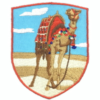 沙漠駱駝 PATCH 刺繡 背膠補丁 袖標 布標 布貼 補丁 中東 埃及 阿拉伯風格 貼布繡 臂章
