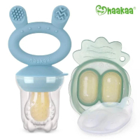 矽膠咬咬樂套裝 [天藍] 咀嚼訓練器 輔食器 餵食器 副食器