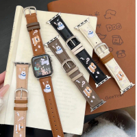 สายนาฬิกาปักหนัง, เข้ากันได้กับ Apple Watch Series 10, 9, 8, 7, SE, 6, 54, se, Ultra 49mm, สายซิลิโค
