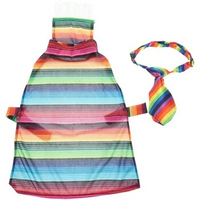 Dog Cape Clothing Dreses Pet Party Poncho Clothes Mexican Fleece Costume Multi-color Accessory