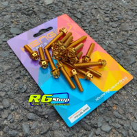 baut probolt stainless flower bak/blok mesin rx king/rxz heng thailand - gold