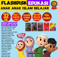 FLASHDISK EDUKASI ANAK MUSLIM 32GB - 1000 Konten Video MP4, Belajar Bahasa Arab, Tajwid, Cerita Nabi