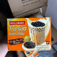 Hillway Trà sữa trân châu hoàng gia 5 gói 260g - Bột trà sữa 22g & trân châu 30g - Hương vị đậm đà &