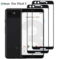 2PCS/Lot Tempered Glass Film For Google Pixel 3 Full Cover Screen Protector Glass For Google Pixel3 5.5" Safety Protective Glass