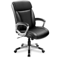 Office Chair High Back PU Leather Ergonomic Executive Chair, Black