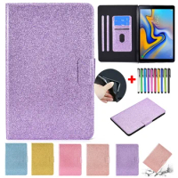 Wallet Card Funda For Samsung Galaxy Tab S5E Case 10.5 SM-T720 SM-T725 2019 Tablet Cover Glitter Leather Magnetic Caqa Pen