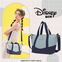 【Disney】唐老鴨-海邊走走鴨-兩用手提包-灰藍 PTD22-C5-52GB