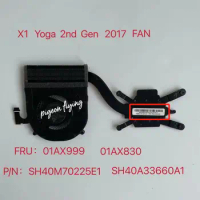 For ThinkPad X1 Yoga 2nd Gen (Type 20JD, 20JE, 20JF, 20JG) 2017 Laptop Cooling Fan Heatsink Radiator Cooler FRU:01AX830 01AX999