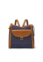 Fossil Fossil Parker Mini Backpack Saddle Denim Leather Tas Wanita - ZB1922-423