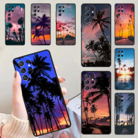 sunset palm trees Phone Cases For Samsung Galaxy S23 S20 FE S21 S22 Ultra Note 20 S8 S9 S10 Note 10 Plus Cover
