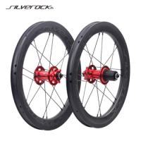 SILVEROCK SR38C Carbon Wheels 16inch 1 3/8" 349 Disc Brake for Fnhon GUST K3 plus Folding Bike Urban Bicycle Wheelset