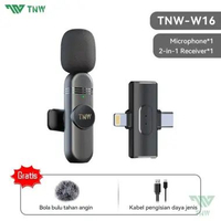 ORIGINAL TNW W16 /W17 2 In 1 Wireless Microphone Clip On Mic Portable Microphone Mikrofon Lavalier H