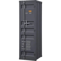 Cargo Wardrobe Armoire With 1 Door in Gunmetal Freight Free Wardrobes Closet Organizer Open Closets Dressing Rooms Cupboard Home