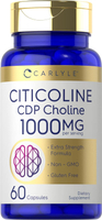 Carlyle Citicoline CDP Choline 1000mg |   60 viên nang |   Công thức tăng cường |   Thực phẩm bổ sun