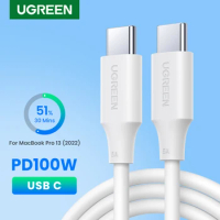 UGREEN 100W USB C Cable for MacBook Pro for Samsung Galaxy A52s Fast Charging Cable 5A built in E-marker Chip USB Type C Cable
