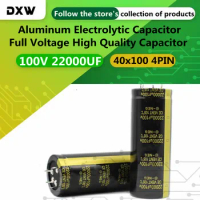 1pcs/Lot 100V 22000UF Aluminum Electrolytic Capacitor 40x100 Audio Power Amplifier Electrolytic 4Pin 100V High Quality