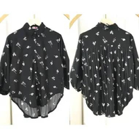 Atasan wanita/ blouse ORIGINAL ARABEL SHAKILA PLISKET BLOUSE TULIP HITAM