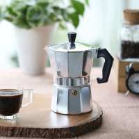 100% original Aluminium Italia Moka Pot Espresso Pot Oktagonal Kopi Moka Pot Teko Kopi Aksesoris Te