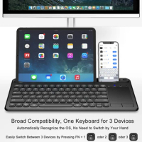 Mini Bluetooth Keyboard Wireless Touch Keyboard Rechargeable For iPad Phone Tablet NO Backlit Keyboard With card slot support