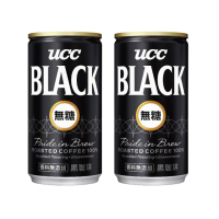 【UCC】BLACK無糖咖啡185gx2箱(共60入)