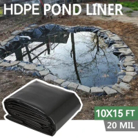 Waterproof HDPE Pond Liner Fish Pond Liners 10 x 15ft 20 Mil Garden Landscaping Pool Reinforced Thick Membrane Pond Liner