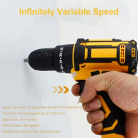 21V Hand Electric Drill Cordless Electric Drill Screwdriver 2-Speeds Adjustable Impact Drill 25+1 Torque For Makita Battery
