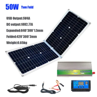 1000W Solar Power Station Solar Panel System Kit 220V Voltage Converter Corrected Sine Wave for Travelling Power Generation