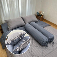 BEDCOVER SET / SPREI SET / SPREI HOTEL / SPREI MICROTENCEL  PREMIUM / MIKROTENCEL  / SALUR GREY - GR