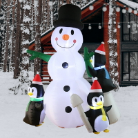 聖誕節裝飾 廠家批發亞馬遜新款圣誕節日禮品裝飾燈充氣雪人企鵝圣誕裝飾氣模 嘻哈戶外專營店