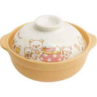 小禮堂 拉拉熊 雙耳耐熱陶瓷鍋 (米橘款)