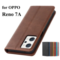 Leather case for OPPO Reno 7A Flip case card holder Holster Magnetic attraction Cover Case OPPO Reno 7A Wallet Case