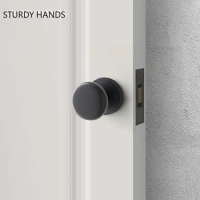 Zinc Alloy Single-sided Handle Door Lock Bathroom Keyless Mute Door Locks Indoor Single Tongue Lockset Home Hardware Accessories