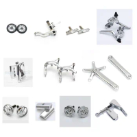 Bike Electroplated Silver Accessories Suitable For Brompton Bright Silver Carrier Block Crankset Hint Lever Clamp Easy Wheel