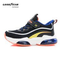 【GOODYEAR 固特異】疾風奔馳-雙氣墊緩震運動鞋/童鞋22-24.5cm 透氣 黑色(GAKR48720)