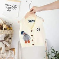 男女童針織馬甲春秋外穿2024寶寶毛衣嬰兒毛線馬夾嬰兒毛衣馬甲