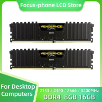 CORSAIR Vengeance LPX DDR4 8GB 16GB KIT 3200MHZ 2133Mhz 2400Mhz 2666Mhz DIMM RAM PC4-25600 21300 19200 17000 Desktop Memoria Ram