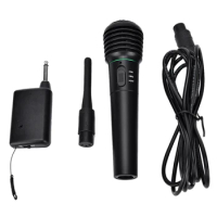 Wired And Wireless 2In1 Handheld Microphone Receiver System Unidirectional For Speeches Meetings Karaoke Performances