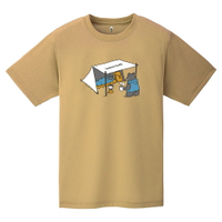 【【蘋果戶外】】mont-bell 1114729 TN 棕【男款】CAMPING BEAR 露營熊 Wickron 短袖排汗衣 排汗T恤 機能衣