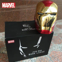 1/1 Cosplay Marvel Super Hero Iron Man Mk85 Led Light Fully Automatic Helmet Mask Figure Model Collectible Adult Birthday Gifts